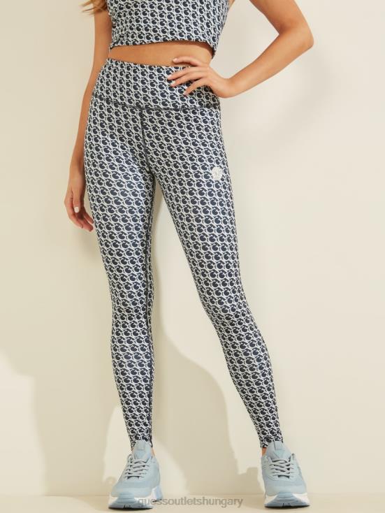 GUESS Allover Gj Blue Combo 8ZX4F2527 Caitlin Logo Leggings