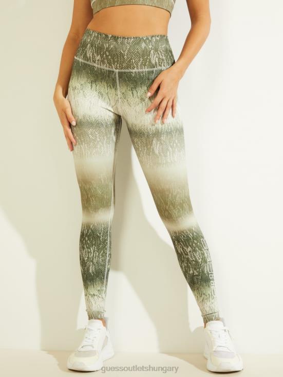 GUESS Allover Python Kaki Combo 8ZX4F2526 Corrine Python Leggings