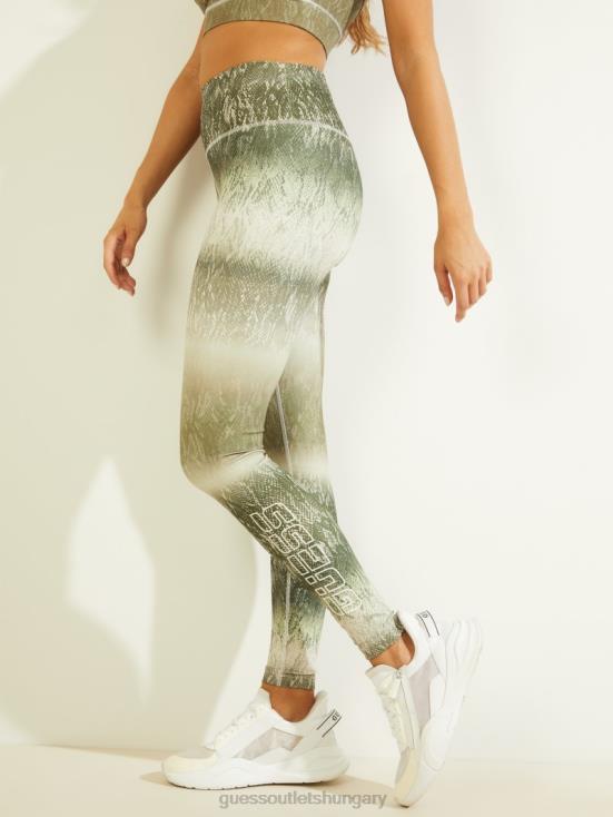 GUESS Allover Python Kaki Combo 8ZX4F2526 Corrine Python Leggings