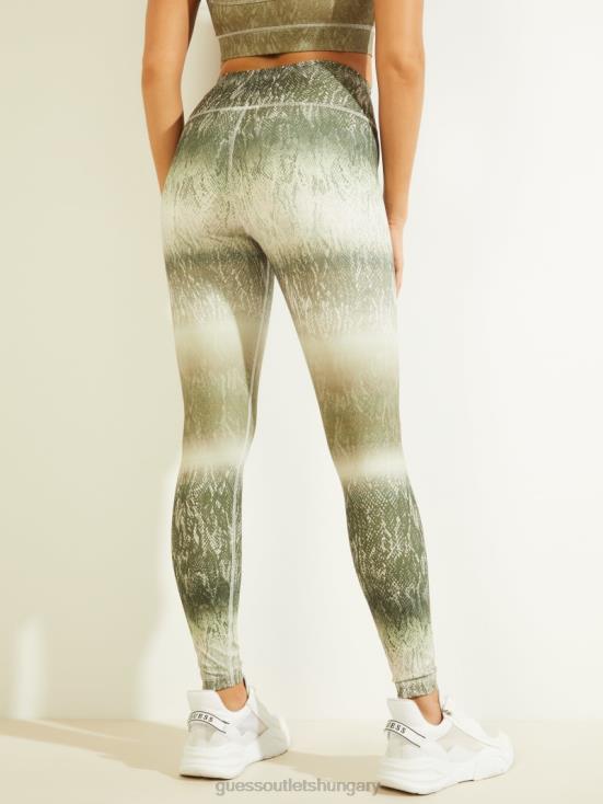 GUESS Allover Python Kaki Combo 8ZX4F2526 Corrine Python Leggings