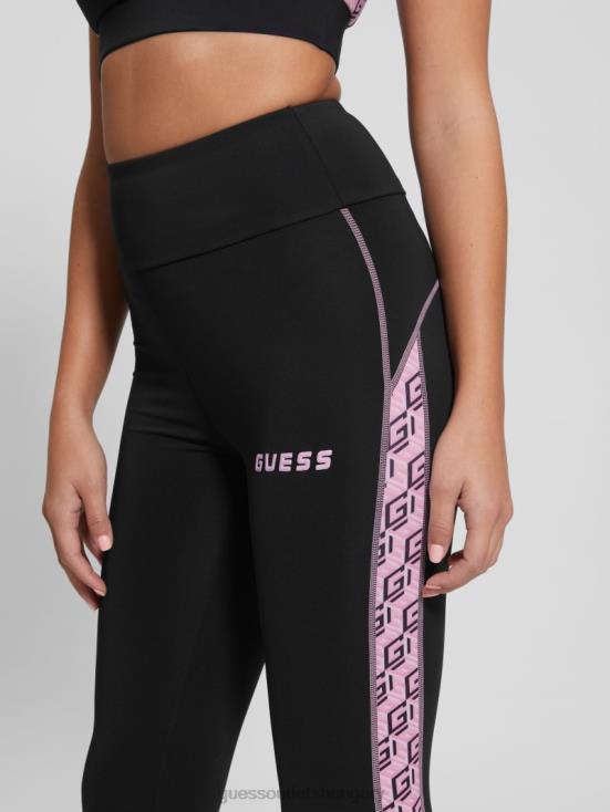 GUESS Black 8ZX4F2302 Eco Debra Logo Leggings