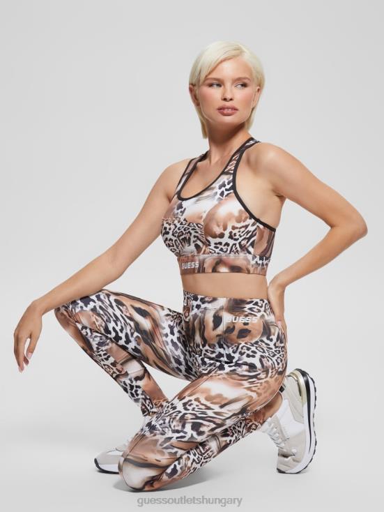 GUESS Fluid Leopard Print 8ZX4F2434 Eco Adrianna Animalier Leggings