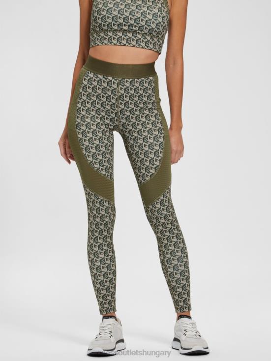 GUESS G Cube Olive Combo 8ZX4F2394 Eco Daria Cube Leggings