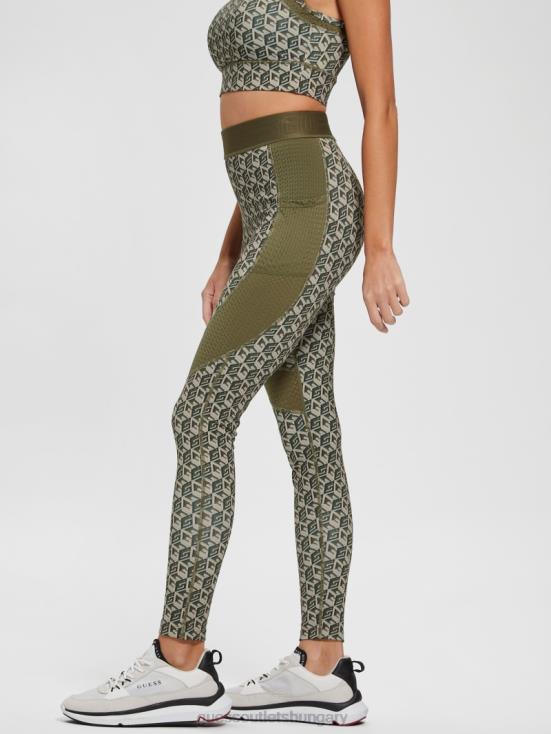 GUESS G Cube Olive Combo 8ZX4F2394 Eco Daria Cube Leggings