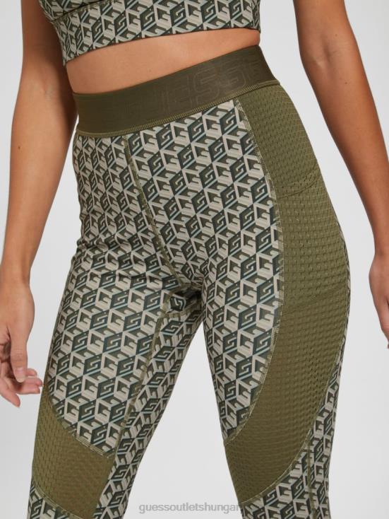 GUESS G Cube Olive Combo 8ZX4F2394 Eco Daria Cube Leggings