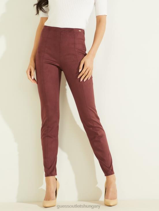 GUESS Mystic Wine 8ZX4F2266 Maya Faux-Suede Leggings