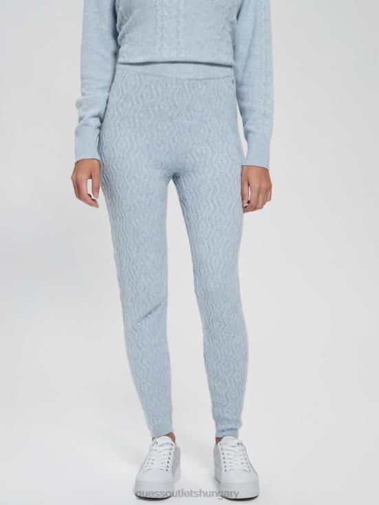 GUESS Sky Dusk 8ZX4F2156 Blaire Wool-Blend Cable Leggings