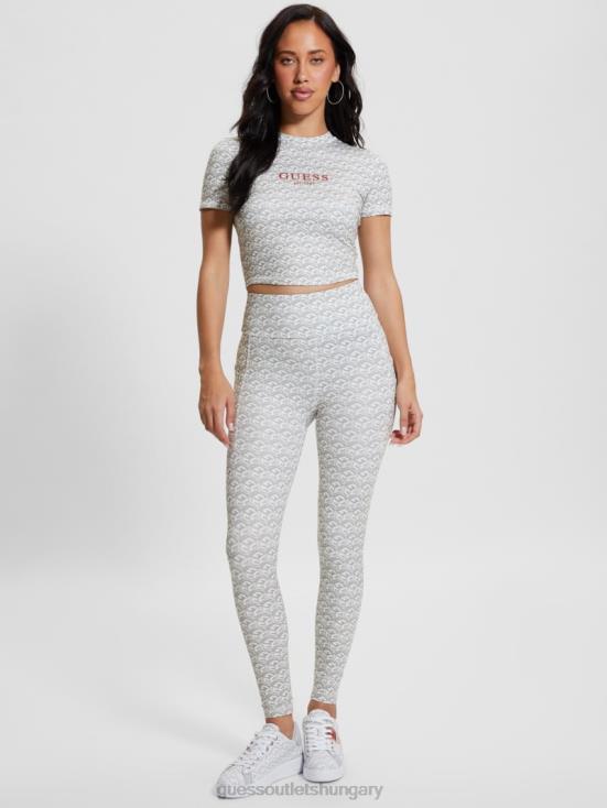 GUESS Stripe G-Cube Small Gray 8ZX4F2062 Eco G-Cube Active Leggings