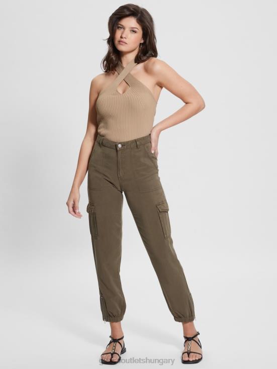 GUESS Asphalt Green Multi 8ZX4F2014 Bowie Chino Cargo Pants