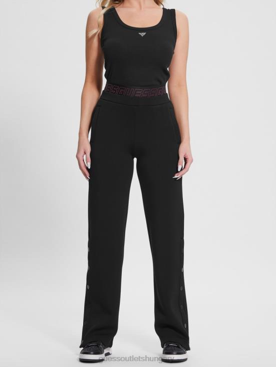 GUESS Black 8ZX4F2040 Eco Aletha Scuba-Knit Active Pants