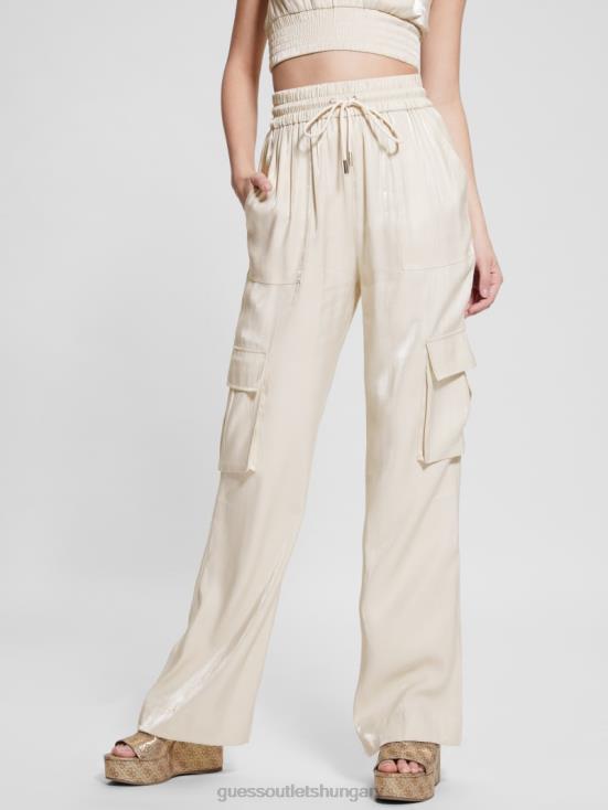 GUESS Cemento Multi 8ZX4F2004 Eco Chantal Satin Cargo Pant