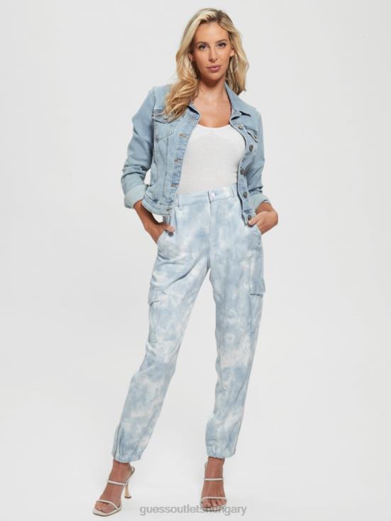 GUESS Coronado Blue Tie Dye 8ZX4F2198 Bowie Cargo Chino Pants