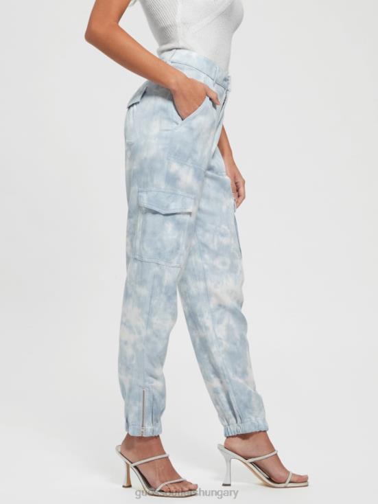 GUESS Coronado Blue Tie Dye 8ZX4F2198 Bowie Cargo Chino Pants