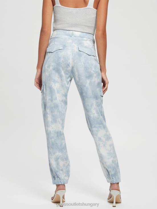 GUESS Coronado Blue Tie Dye 8ZX4F2198 Bowie Cargo Chino Pants