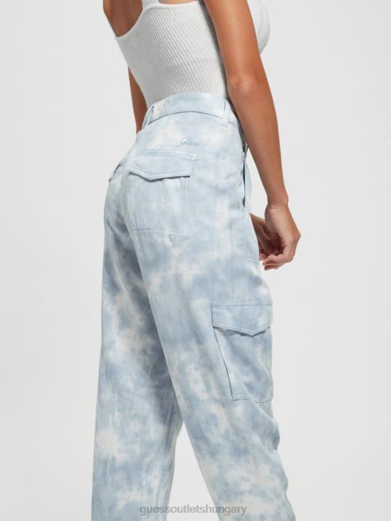 GUESS Coronado Blue Tie Dye 8ZX4F2198 Bowie Cargo Chino Pants