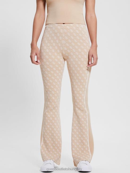 GUESS Cream And Irish Combo 8ZX4F2001 Lise Quattro G Logo Sweater Pant