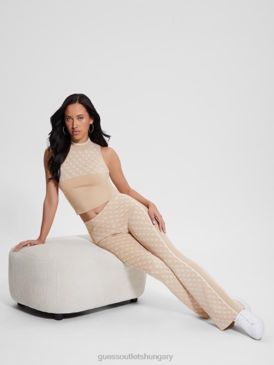 GUESS Cream And Irish Combo 8ZX4F2001 Lise Quattro G Logo Sweater Pant