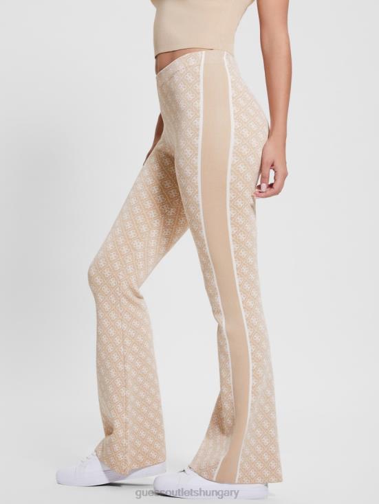 GUESS Cream And Irish Combo 8ZX4F2001 Lise Quattro G Logo Sweater Pant