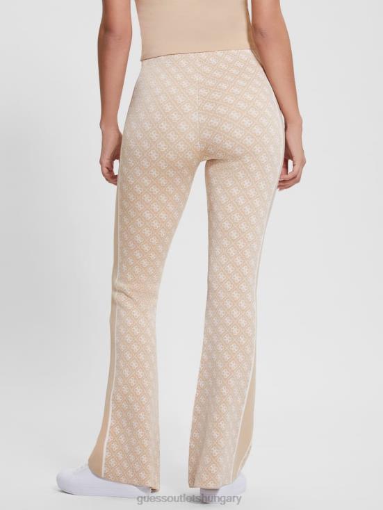 GUESS Cream And Irish Combo 8ZX4F2001 Lise Quattro G Logo Sweater Pant