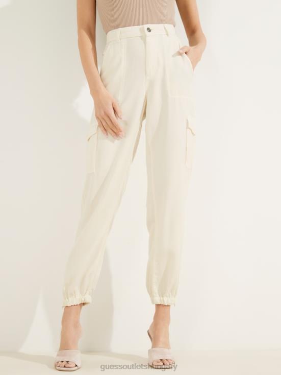 GUESS Cream White Multi 8ZX4F2139 Eco Bowie Cargo Chino