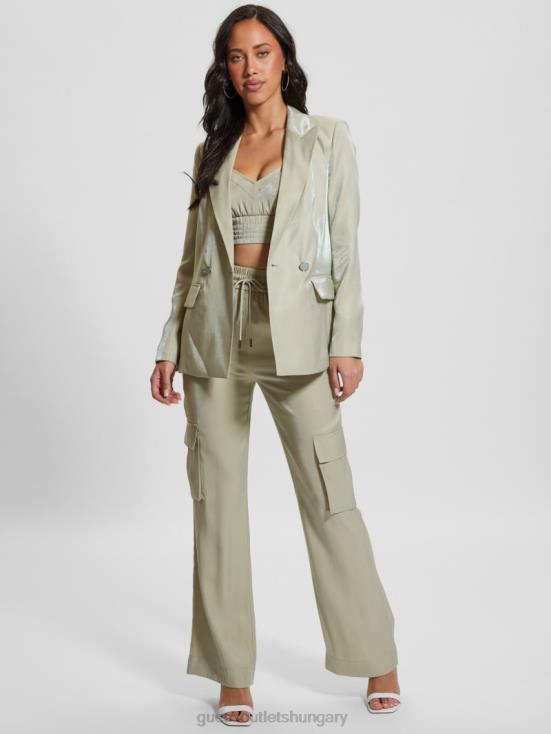 GUESS Dusty Fern Multi 8ZX4F2033 Eco Chantal Satin Cargo Pant