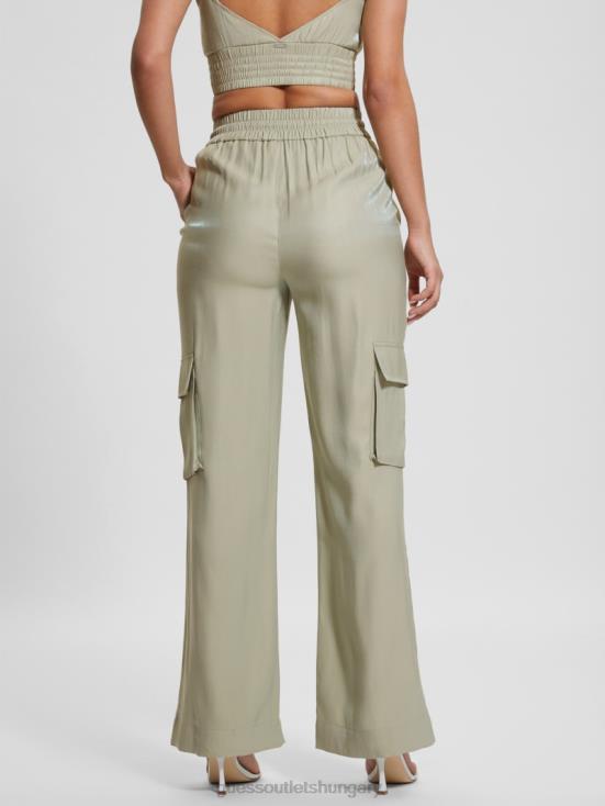 GUESS Dusty Fern Multi 8ZX4F2033 Eco Chantal Satin Cargo Pant