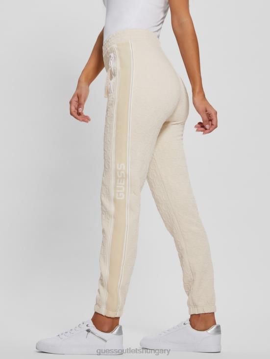 GUESS Gj Beige Jacquard 8ZX4F2057 Darla Logo Long Pants