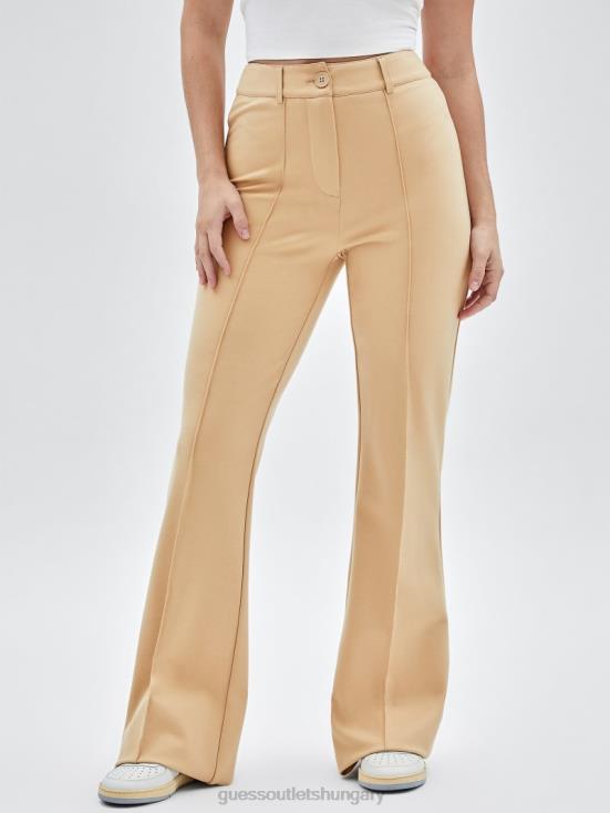 GUESS Honey Oat 8ZX4F2068 Originals Pintuck Flared Pants