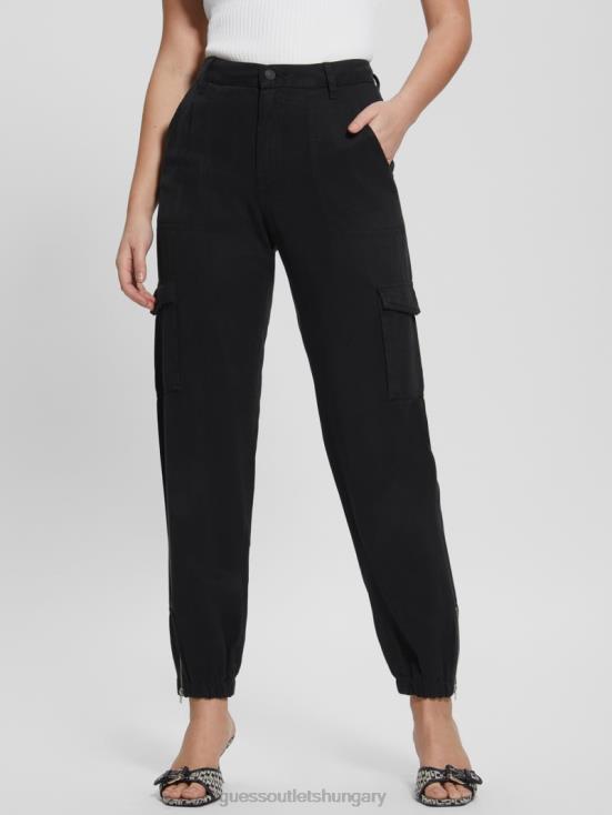 GUESS Jet Black Multi 8ZX4F2098 Bowie Chino Cargo Pants