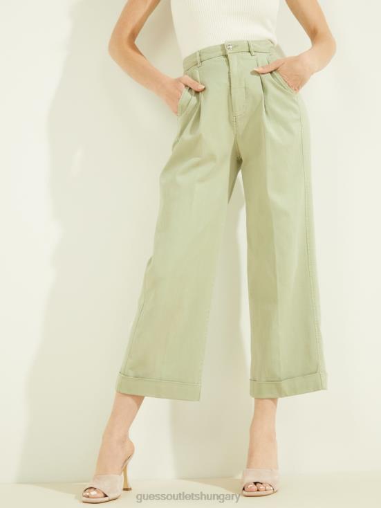 GUESS Light Matcha 8ZX4F2287 Matilde Wide Leg Pants