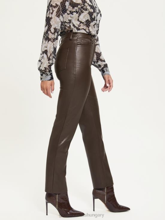 GUESS New Java 8ZX4F2277 Kelly Faux-Leather Straight-Leg Pants