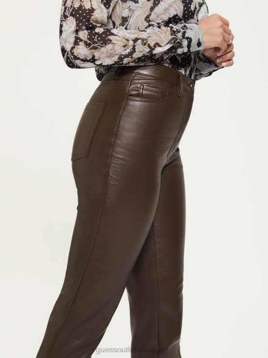 GUESS New Java 8ZX4F2277 Kelly Faux-Leather Straight-Leg Pants