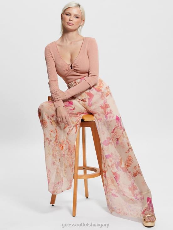 GUESS Reclaimed Romance 8ZX4F2316 Roxan Wide Leg Pants