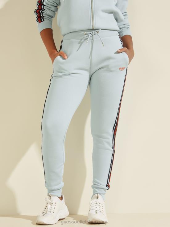 GUESS Skyline Light Blue 8ZX4F2503 Eco Abigal Stripe Joggers
