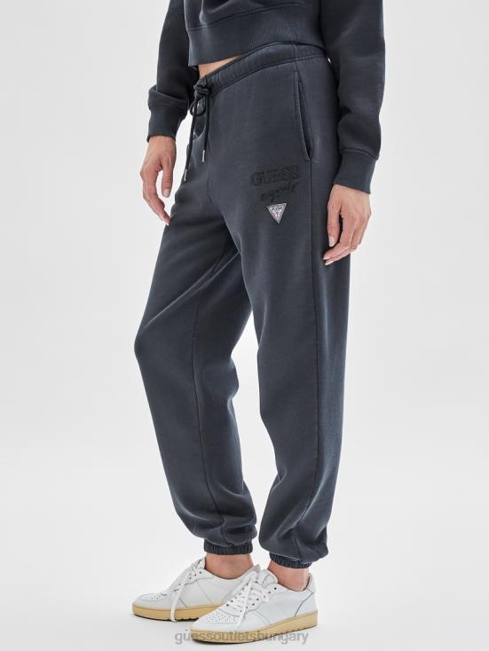 GUESS Washed Out Black Multi 8ZX4F2480 Originals Classic Logo Sweatpants