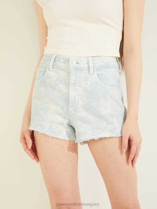 GUESS Agua Acid Wash 8ZX4F277 Acid Washed Mom Shorts
