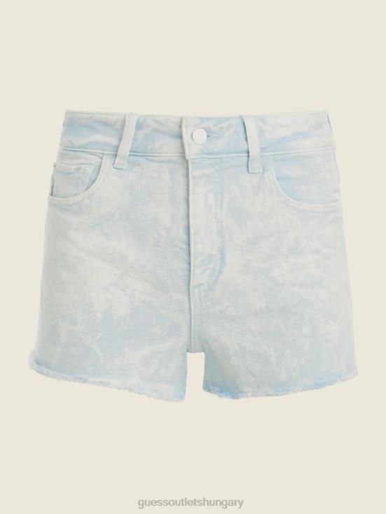 GUESS Agua Acid Wash 8ZX4F277 Acid Washed Mom Shorts