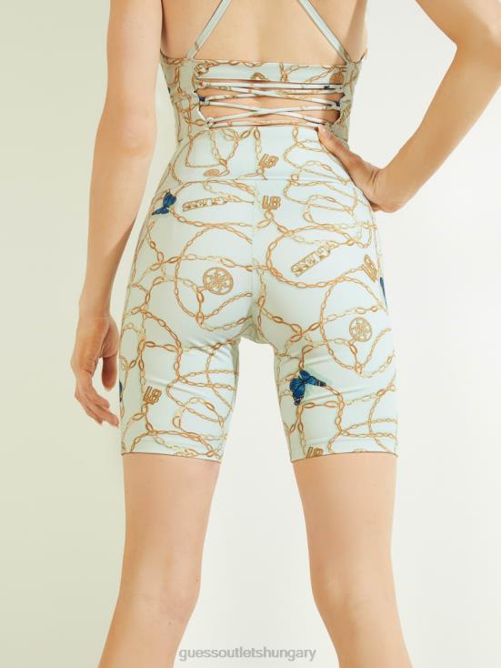 GUESS Chain & Charms Green 8ZX4F2313 Eco Dollie Biker Shorts