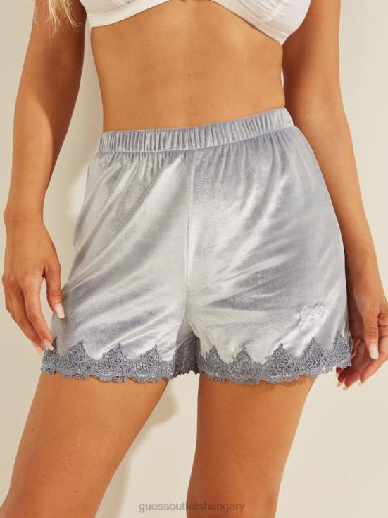 GUESS Cloudy Sky 8ZX4F2668 Cate Velour Shorts
