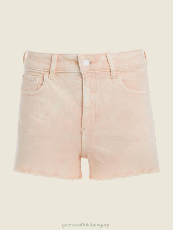 GUESS Durazno Acid Wash 8ZX4F274 Acid Washed Mom Shorts