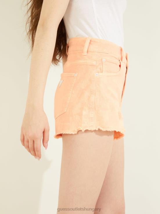 GUESS Durazno Acid Wash 8ZX4F274 Acid Washed Mom Shorts