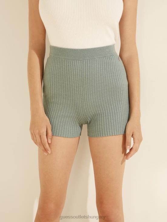 GUESS Dusty Teal 8ZX4F2233 Emili Ribbed Shorts
