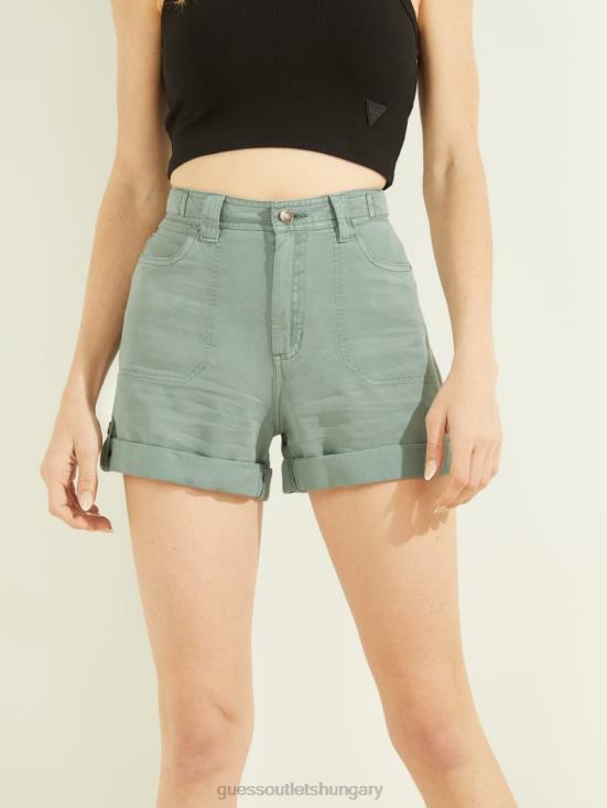 GUESS Dusty Teal Multi 8ZX4F2221 Eco Ryann Cargo Shorts