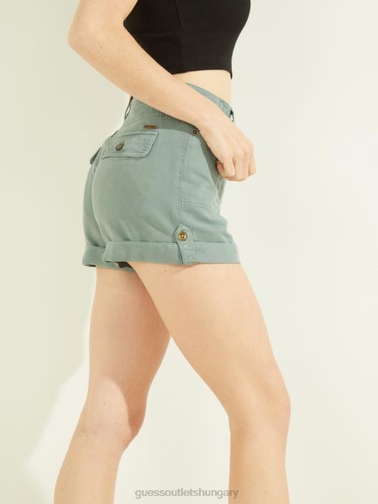 GUESS Dusty Teal Multi 8ZX4F2221 Eco Ryann Cargo Shorts