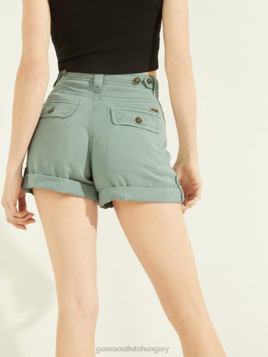 GUESS Dusty Teal Multi 8ZX4F2221 Eco Ryann Cargo Shorts