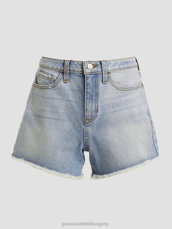 GUESS Moonstone Blue 8ZX4F80 Relaxed Denim Midi Shorts