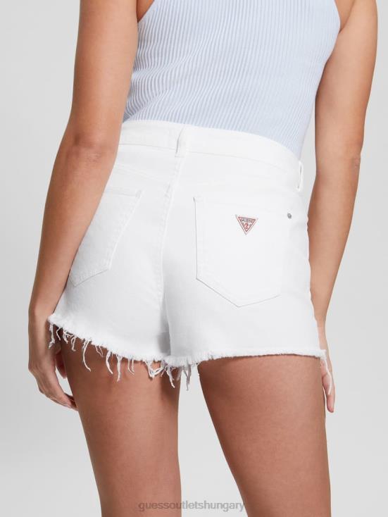GUESS Pure White 8ZX4F76 Mom Shorts