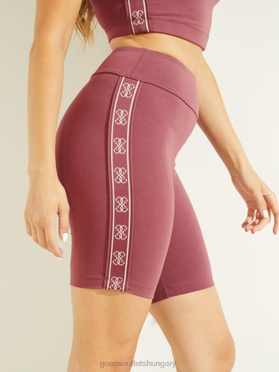 GUESS Wine Cellar 8ZX4F2454 Eco Doreen Logo Tape Biker Shorts