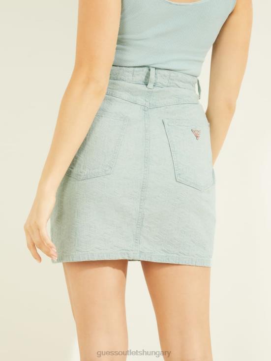 GUESS Color Cube Aqua 8ZX4F223 Cube Midi Skirt