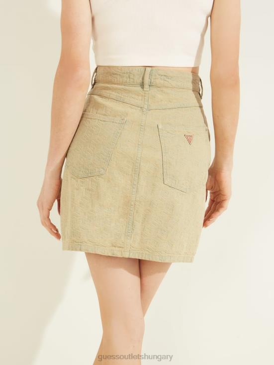 GUESS Color Cube Yellow 8ZX4F114 Cube Midi Skirt